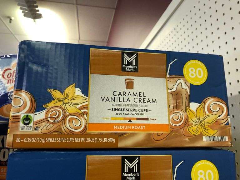 2) Caramel Vanilla Cream Medium Roast Single Serve Cups