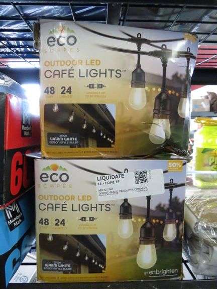 2) Eco Scapes Outdoor LED Cafe Lights
