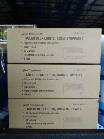 3) Deck Impressions Solar Deck Lights