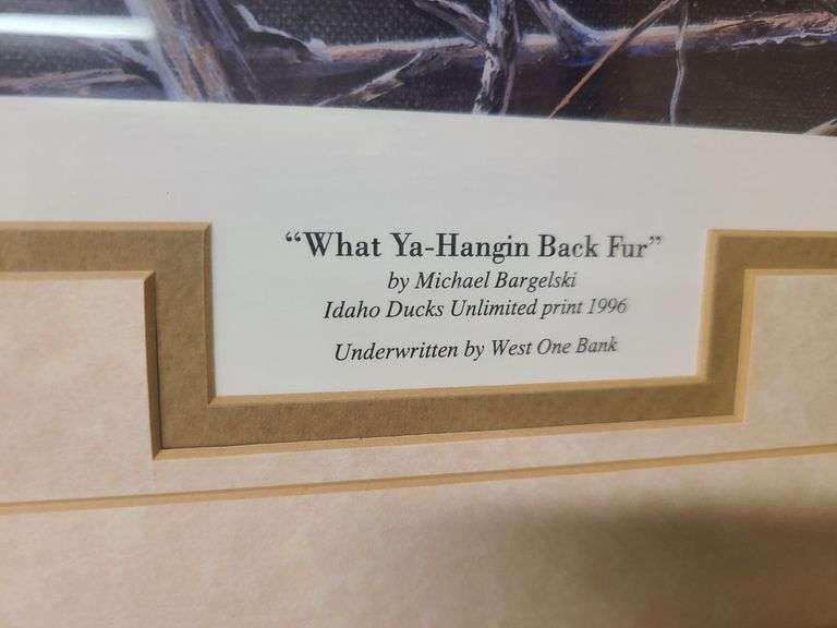 Framed Print "What Ya-Hanging Back Fur"