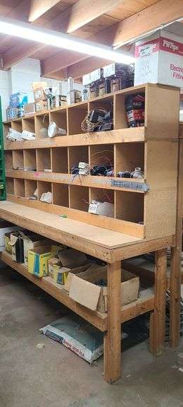 * Worktable with Bin Storage