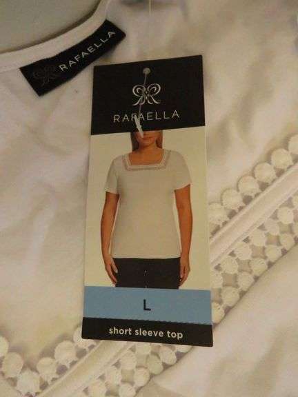 2) Seven7 Shorts, Ruched Button Up, Rafaella Short Sleeve Top
