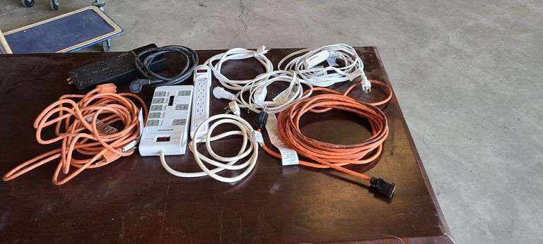 Assorted Power Strips and Extension Cords