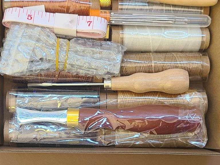 Leather Stamping Set, Leather Craft Tools Hand Sewing Stitching Kit