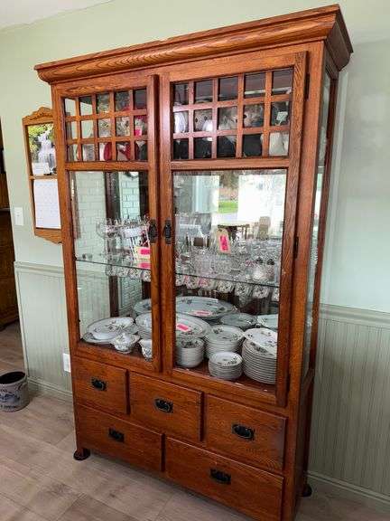 Oak China Cabinet*
