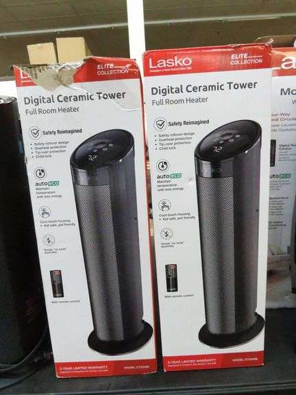 2) Lasko Digital Ceramic Tower Heater