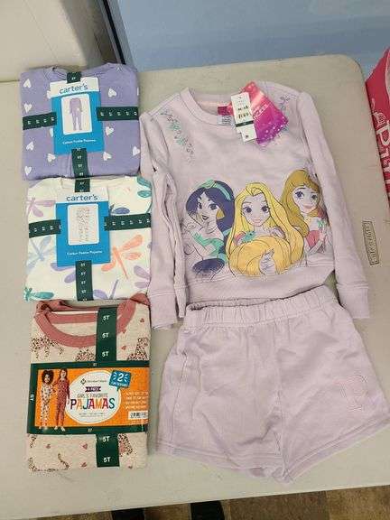 3) Girl's Pajama Sets, Shorts Set