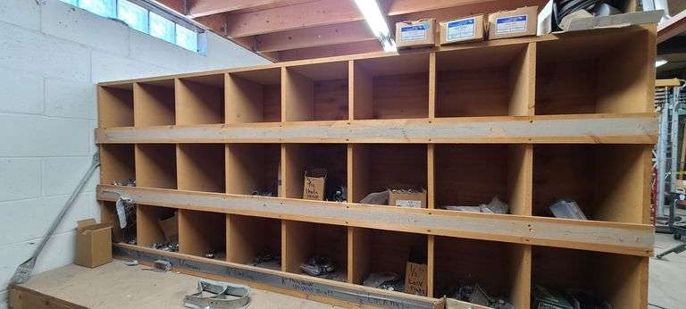 Contents of Shelves: Adaptabel, Door Release, Back Box, Metal Brackets, BX Connectors, Grounding Bus
