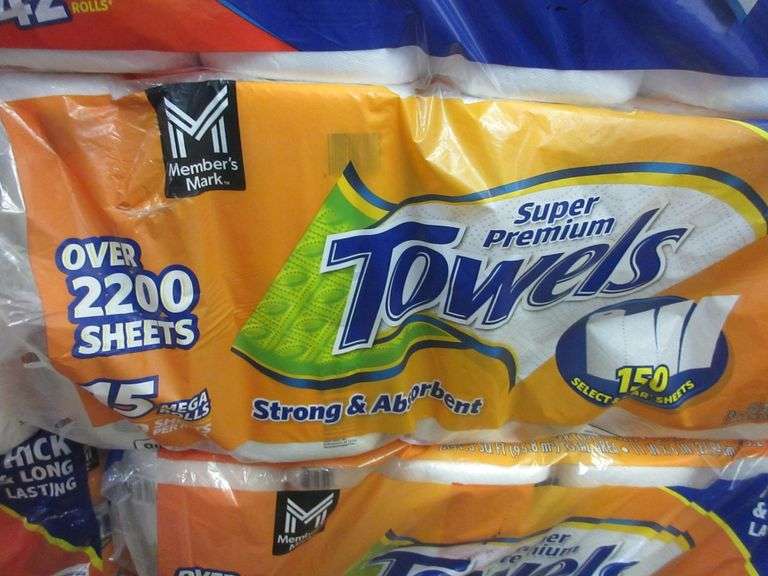 2) Super Premium Paper Towels, Full Sheet Super Premium Paper Towels