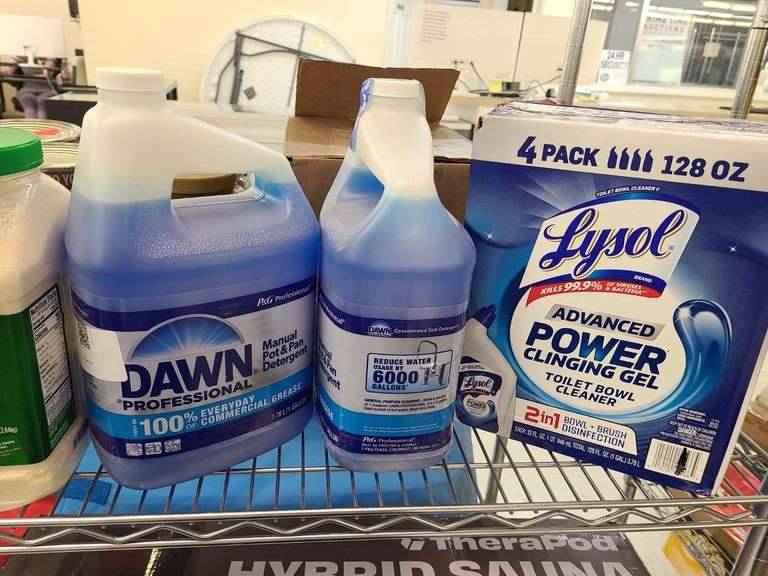 2) Dawn Professional Detergent, 1) 4pk Lysol Toilet Bowl Cleaner