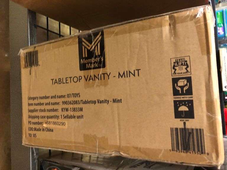 Kids Tabletop Vanity - Mint