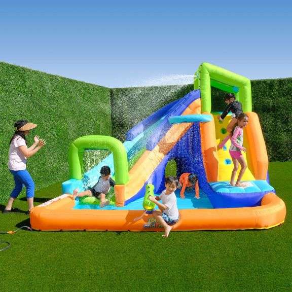 *My 1st Water Slide Splash and Slide with Tunnel and Water Arch