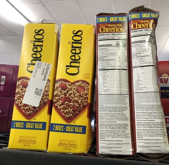 2) Cheerios 2pk, 2) Honey Nut Cheerios 2pk