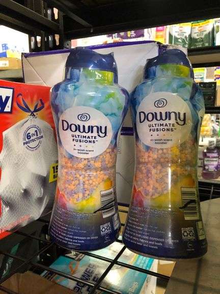 Hefty Ultra Strong Drawstring Bags, 2) Downy Ultimate Fusions Scent Booster