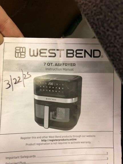 * Westbend Air Fryer