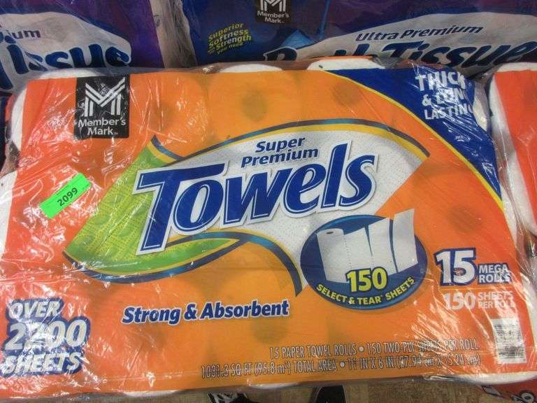 3) Super Premium Paper Towels