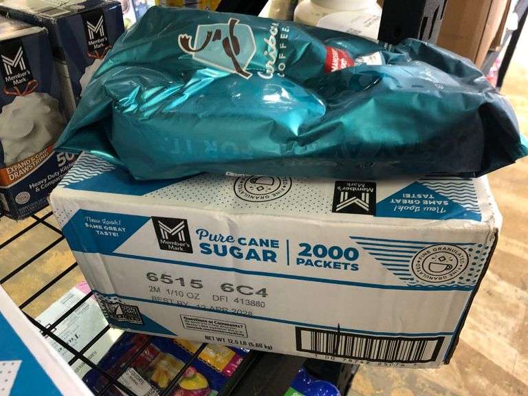 Caribou Coffee Dark Roast Ground Coffee, Pure Cane Suagr Packets