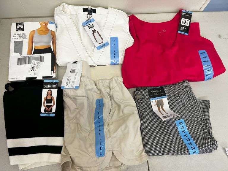 Racerback Sports Bra, Frye Denim Dress, GapFit Dress, Edited Knit Tank, Tan Shorts, Stretch Short