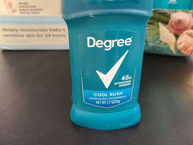 Aveeno Baby Lotion, Degree Deodorant, Rainbath Bath Gel, Sol De Janeiro Fragrance