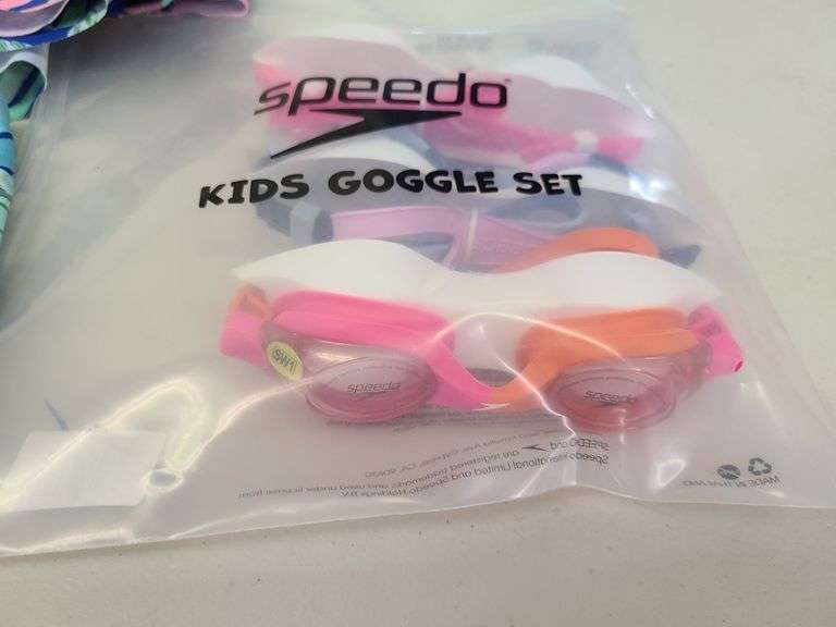 Girl's Bikini Swim Suit, Speedo Goggle Set, Girl's One Piece Swim Suit