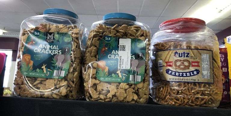 2) Animal Crackers, Utz Pretzels