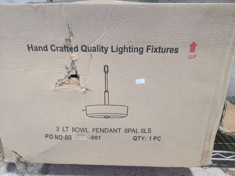 3LT Bowl Pendant Opal Light Fixture
