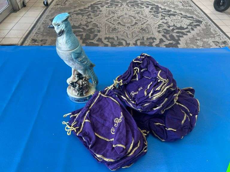Beam's Trophy Bottle, Crown Royal Bags