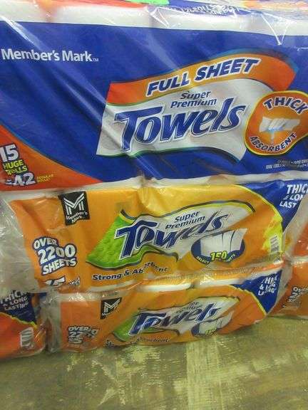 2) Super Premium Paper Towels, Full Sheet Super Premium Paper Towels