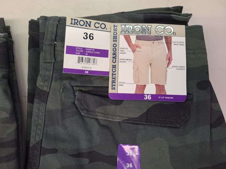 2) Iron Co Shorts, 5-Pocket Pants, Slim Fit Pants
