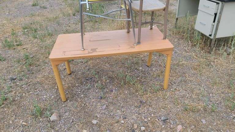 Desk, Table and Assorted Chairs