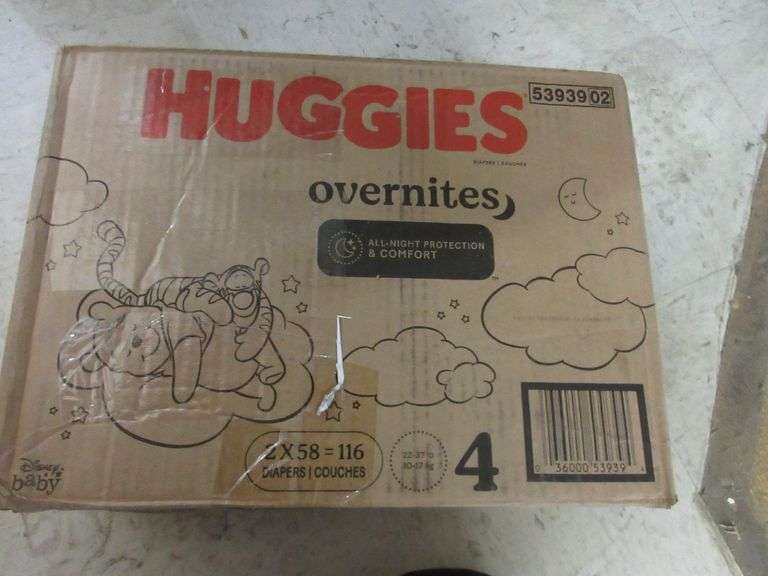 Premium Diapers Size 4, Huggies Overnites Size 4