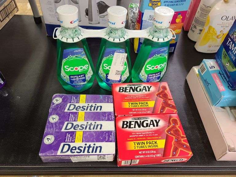 Scope, Bengay, Desitin