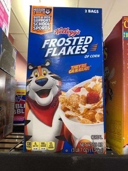 Kellogg's Frosted Flakes 2pk, 2) Honey Nut Cheerios 2pk