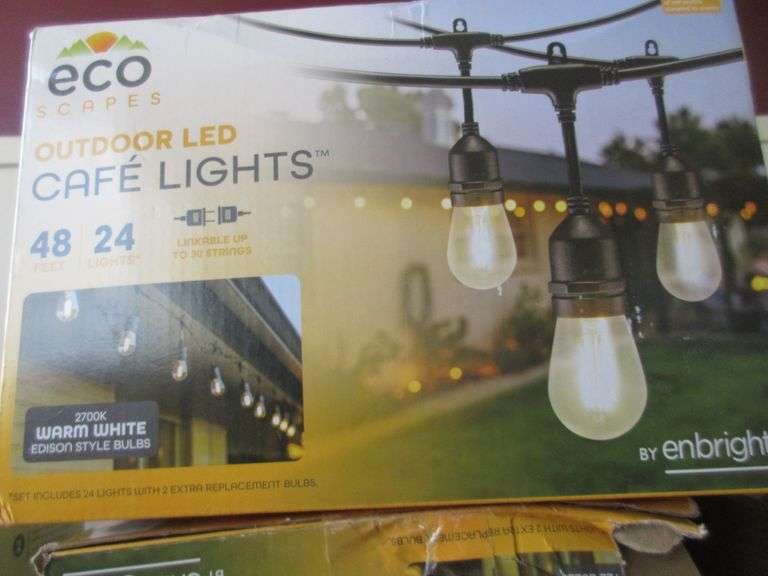 2) EcoScapes Outdoor LED Cafe Lights