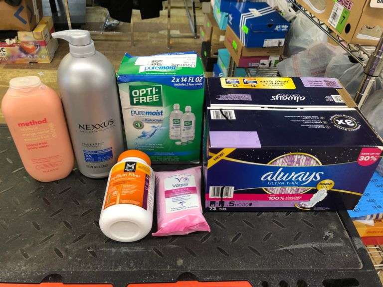 Method Island Mist Body Wash, Nexxus Therappe Shampoo, Psyllium Fiber Supplement Capsules, Vagisil R
