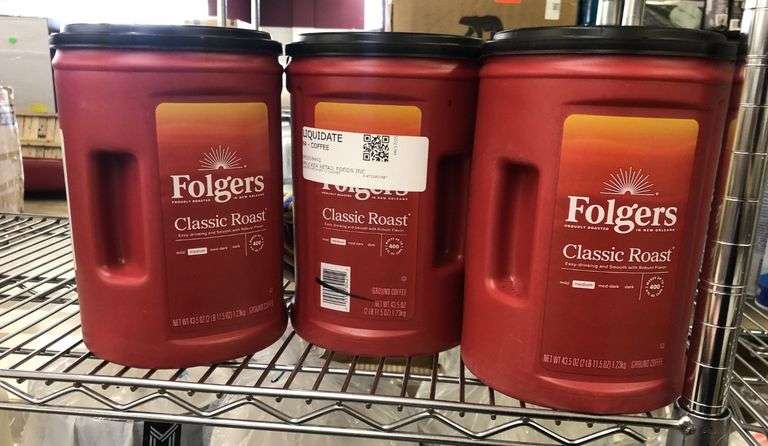 3) Folgers Classic Roast Ground Coffee