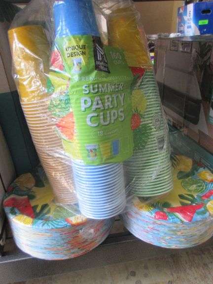Summer Party Cup Pack, 2) Summer Party  Plate Packs