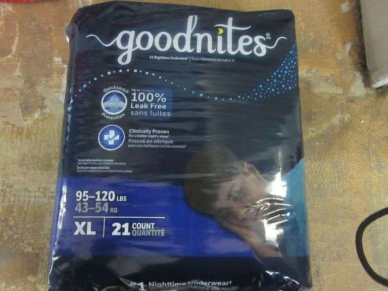 2) Goodnites Size XL