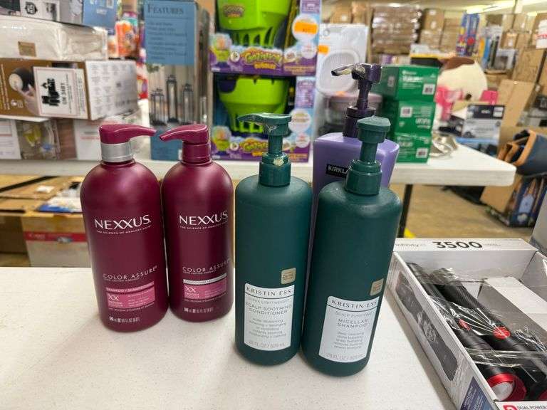 Nexxus Shampoo and Conditioner, Kirsten Ess Shampoo and Conditioner, Kirkland Shampoo