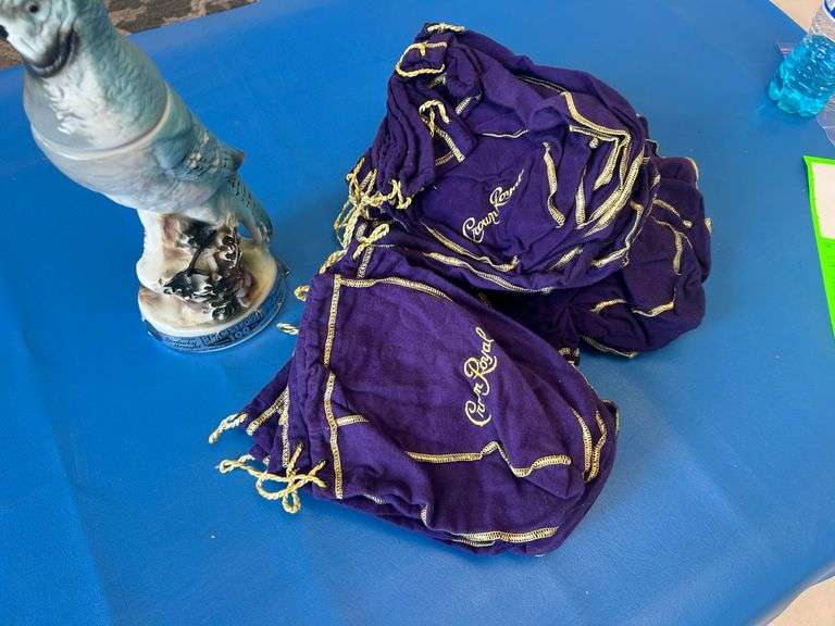 Beam's Trophy Bottle, Crown Royal Bags