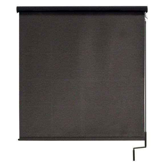 8' x 8' Cordless Outdoor Sun Shade With Protective Valance - Shale