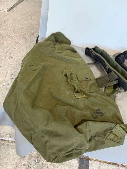 Canteens in Carrier Belt, 2) Duffle Bags, Utility Belt
