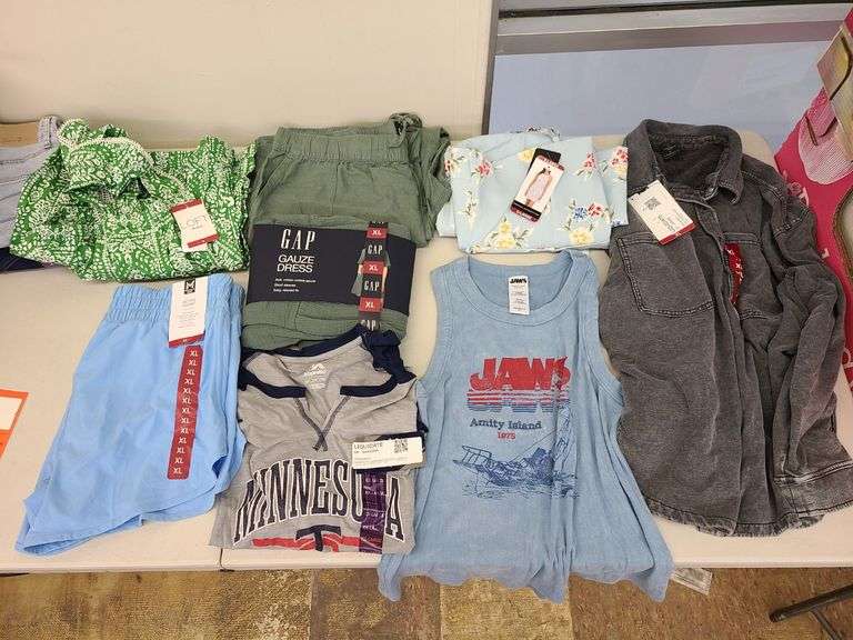 8) T-Shirts, Shorts, Dress, Short Set, Gauze Dress, Lounge Pants, Button Up Shirt
