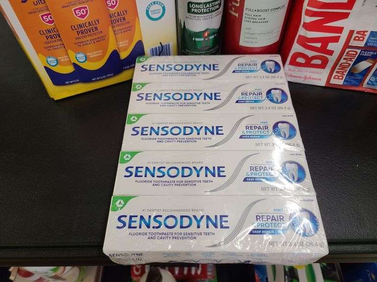 Sensodyne, Band-Aid, Off, Nexxus Conditioner, Banana Boat Sun Screen