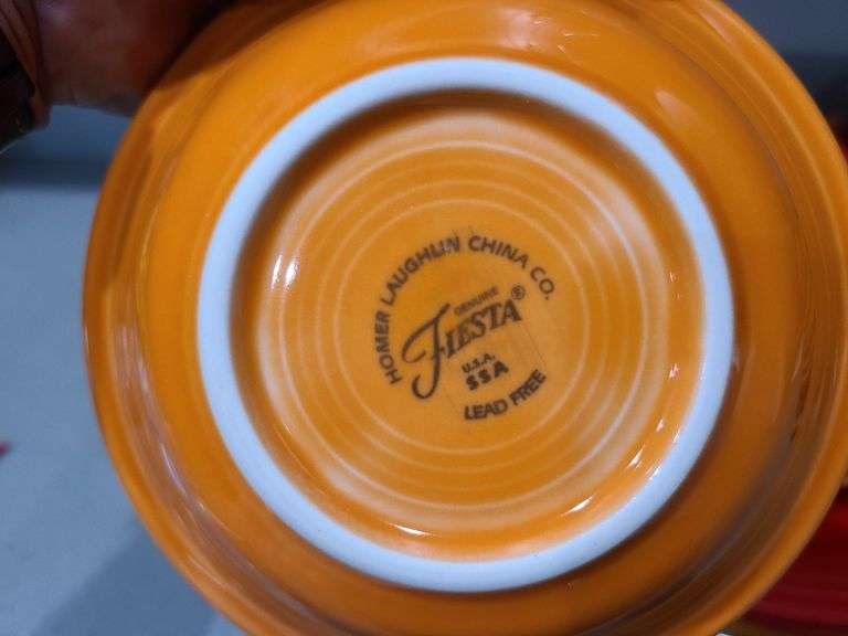 Fiesta Ware 44 Pcs.: Plates, Cups, Bowls, Saucers