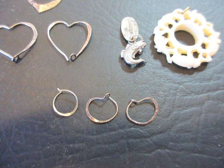 Fish Charm, Elephant Pendant, Earrings
