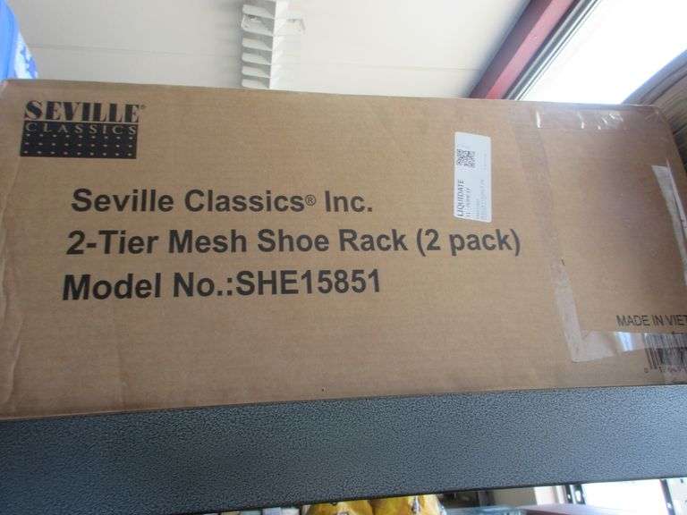 Seville Classics 2-Tier Mesh SHoe Rack