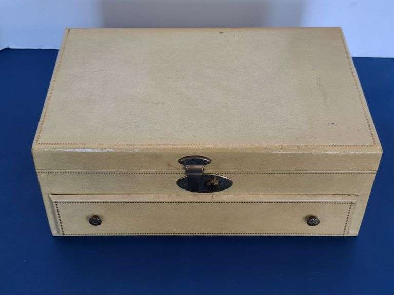 Jewelry Box with Contents: Necklaces, Rings, Earrings