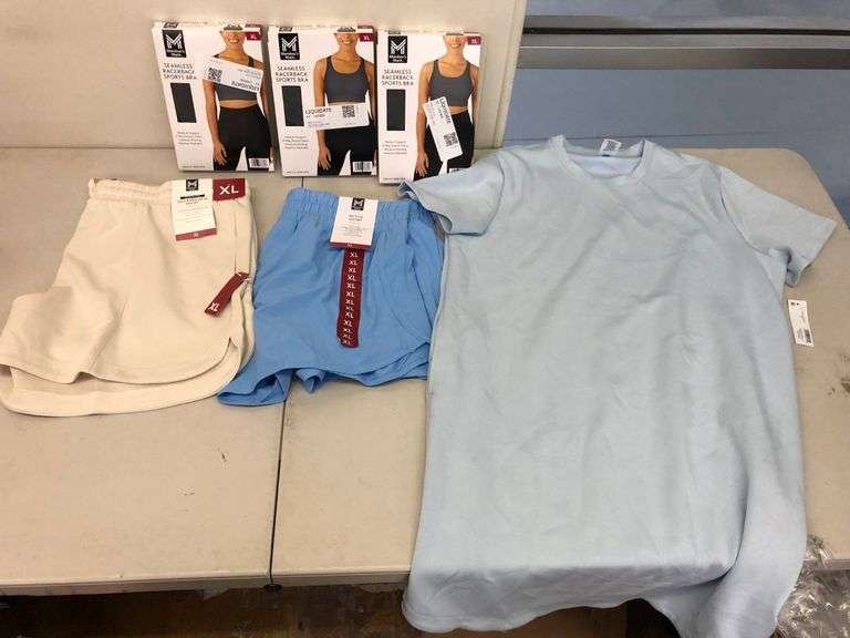 3) Seamless Sports Bra, Active Short, Hem Short, Sandwash Dress