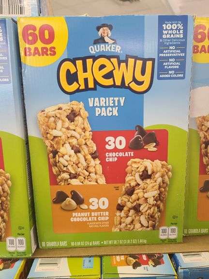 5) Quaker Chewy Granola 60ct Variety 60ct